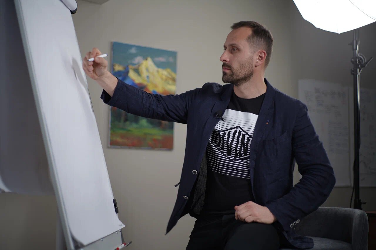 Илья Савченко у доски